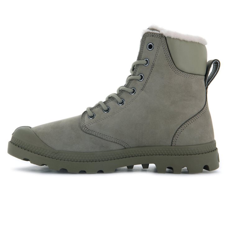 Dámské Boty Palladium Pampa Sportovní Cuff WPS Olivy Zelené | CZ KQN-24A